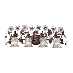 Elk Lighting Cristallo Fiore Deep Rust Bathroom Light