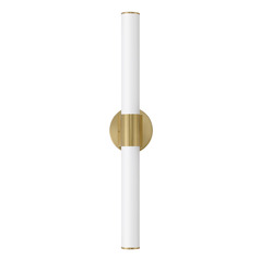 Tubo Natural Aged Brass LED Vertical Bathroom Light by Maxim Lighting