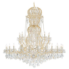 Crystorama Lighting Maria Theresa Gold Crystal Chandelier