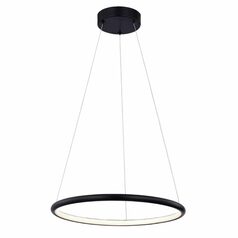 Circola 17-Inch LED Pendant in Black by Evolv by Justice Design Group