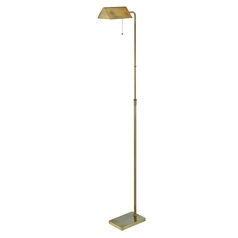 Wayland Brush Brass Floor Lamp by Lite Source Lighting