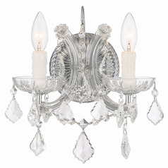 Crystorama Lighting Maria Theresa Polished Chrome Sconce
