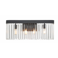 Emory 24-Inch Bath Light in Black Forged by Crystorama Lighting