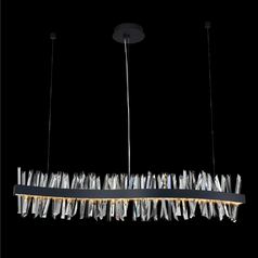 Glacier 60-Inch LED Linear Light in Matte Black by Allegri Crystal