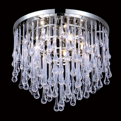 Hollywood Blvd 16-Inch Polished Nickel Flush Mount by Avenue Lighting