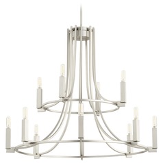 Olympus Satin Nickel Chandelier by Quorum Lighting