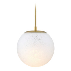 Designers Fountain Pixie Brushed Gold Mini-Pendant Light with Globe Shade