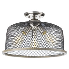 Tilley Brushed Nickel Semi-Flush Mount by Progress Lighting