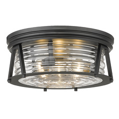 Cape Harbor Matte Black Flush Mount by Z-Lite