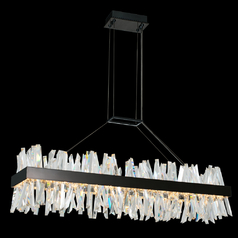 Glacier 48-Inch LED Linear Light in Matte Black by Allegri Crystal