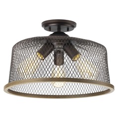 Tilley Antique Bronze Semi-Flush Mount by Progress Lighting