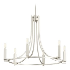 Olympus Satin Nickel Chandelier by Quorum Lighting