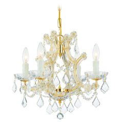 Crystorama Lighting Maria Theresa Gold Crystal Chandelier