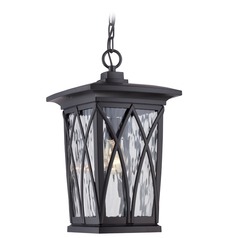 Grover Mystic Black Outdoor Hanging Light by Quoizel Lighting