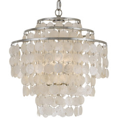 Brielle 18-Inch Chandelier in Antique Silver by Crystorama Lighting