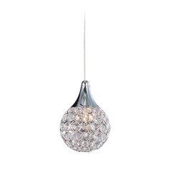 Brilliant Crystal Mini Pendant in Polished Chrome by ET2 Lighting