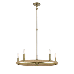 Windward Passage 5-Light Chandelier in Soft Brass by Minka Lavery