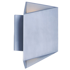Et2 Alumilux Facet Satin Aluminum LED Outdoor Wall Light