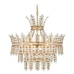 Currey and Company Bunny Williams Bradshaw Frosted & Clear & Brass Chandelier