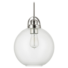 Dean 10.25-Inch Pendant in Polished Nickel by Capital Lighting