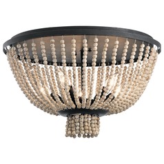 Brisbane 18-Inch Distressed Black Flush Mount by Kichler Lighting