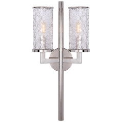 Kelly Wearstler Liaison Double Sconce in Nickel by Visual Comfort Signature