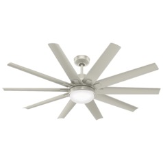Overton Matte Nickel LED Ceiling Fan by Hunter Fan Company