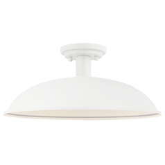 Farmley Matte White Semi-Flush Mount by Matteo Lighting