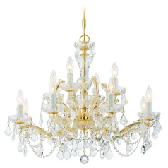 Crystorama Lighting Maria Theresa Gold Crystal Chandelier