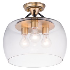 Goblet Bronze & Antique Brass Semi-Flush Mount by Maxim Lighting