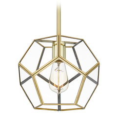 Kinslee 9.50-Inch Pendant in Polished Brass by Quoizel Lighting