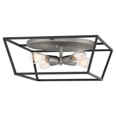 Fulton 4-Light Aged Zinc & Antique Nickel Flush Mount by Hinkley Lighting