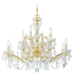 Crystorama Lighting Maria Theresa Gold Crystal Chandelier