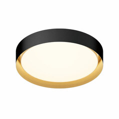 Echo 24-Inch 5CCT LED Flush Mount in Black & Gold by ET2 Lighting
