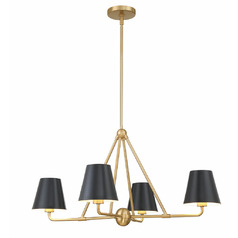 Xavier 4-Light Chandelier in Vibrant Gold by Crystorama Lighting