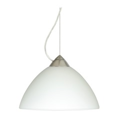 Besa Lighting Tessa Satin Nickel LED Pendant Light