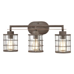 Elk Lighting Gilbert Rusted Coffee, Light Wood Bathroom Light