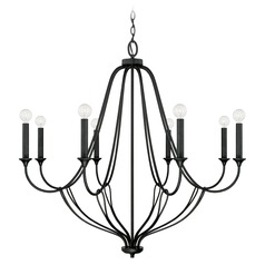 Bentley 37.50-Inch Chandelier in Black Iron by HomePlace