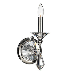 Jasmine Polished Silver Sconce by Schonbek Lighting