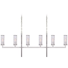Kelly Wearstler Liaison Linear Chandelier in Nickel by Visual Comfort Signature