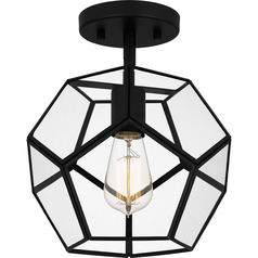 Kinslee Semi-Flush Mount in Matte Black by Quoizel Lighting
