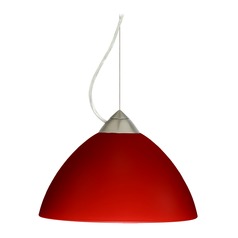 Besa Lighting Tessa Satin Nickel LED Pendant Light