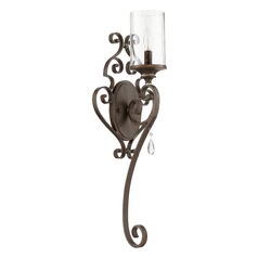 Seeded Glass Sconce Copper by Quorum Lighting