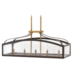 Clarendon 5-Light in Bronze & Heirloom Brass Chandelier by Hinkley Lighting