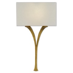 Currey and Company Choisy Antique Gold Leaf Sconce