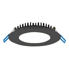 4-Inch 12W Round 3000K LED Recessed Trim in Black by Eurofase Lighting