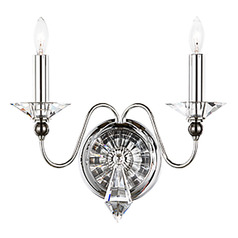 Jasmine Polished Silver Sconce by Schonbek Lighting