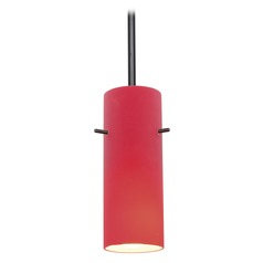 Modern Mini Pendant with Red Glass by Access Lighting