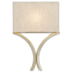 Cornwall Wall Sconce in Silver Leaf by Currey & Company
