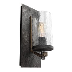Angelo 13-Inch Wall Sconce in Oak & Slate Grey by Visual Comfort Studio